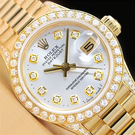 diamond rolex women's watch|women's rolex watch diamond bezel.